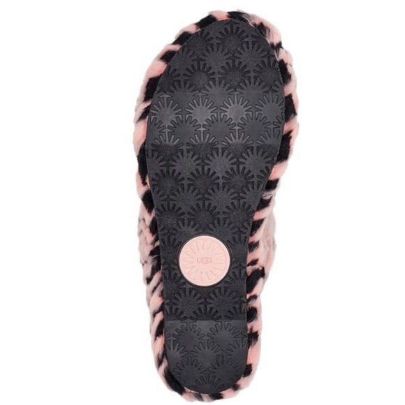 UGG Oh Yeah Pink Scallop Tiger Slippers NWT $110 Pink Black Women's Size… - Picture 4 of 4